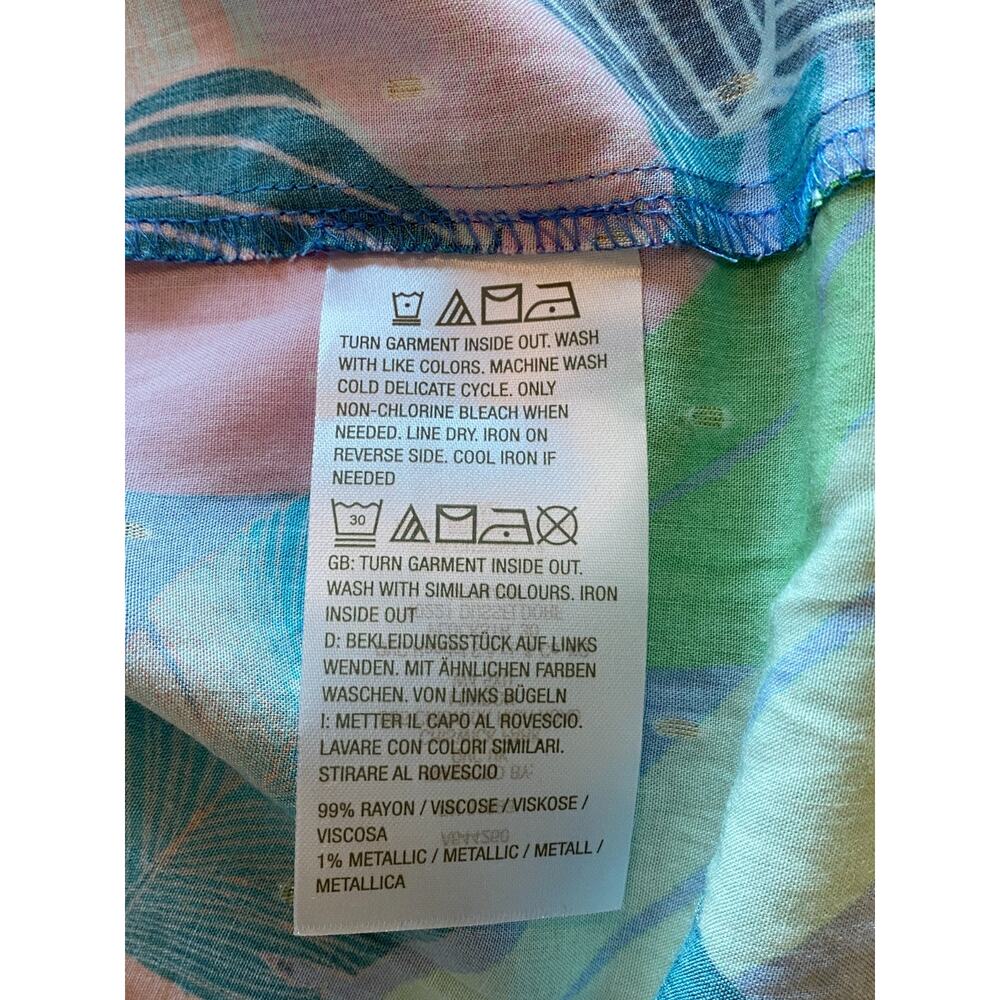 Susan Graver Shirt Dress Sz 4X Beach Cover Resort Vacay Embroidered Tropical NWT - Picture 10 of 11
